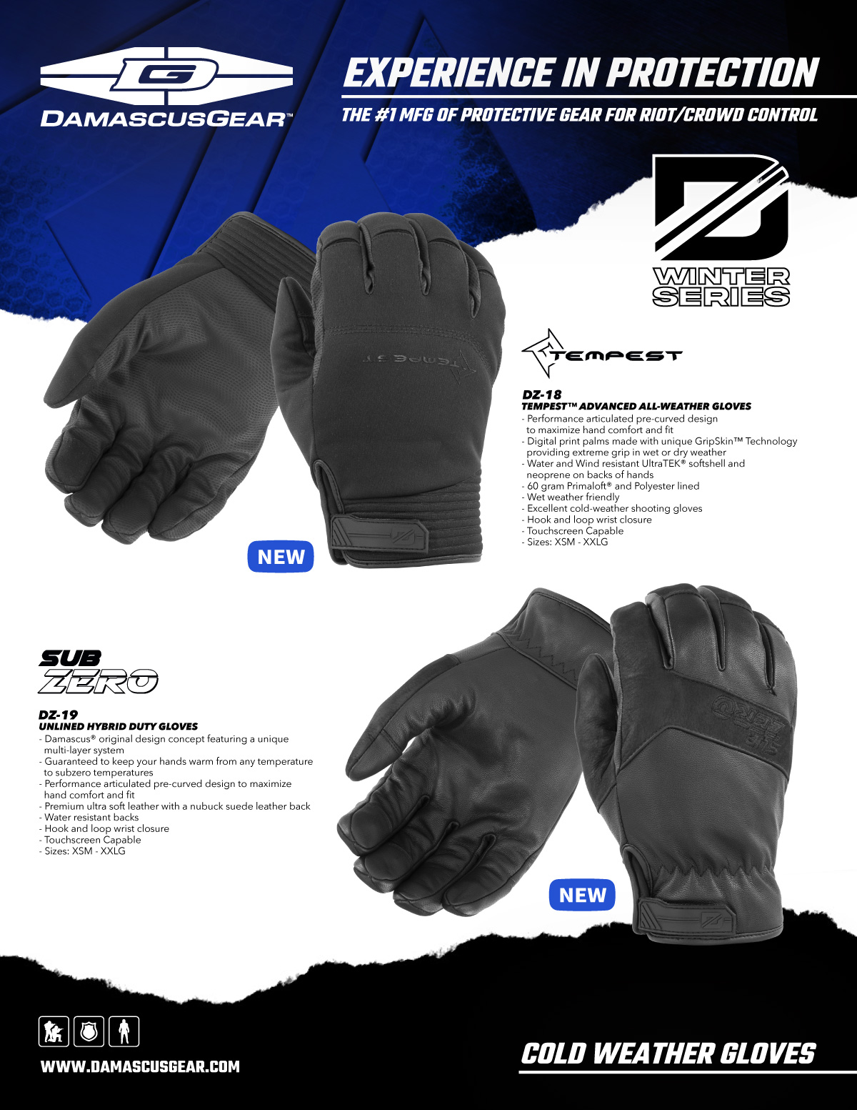 Damascus Gear DZ Series Winter Gloves