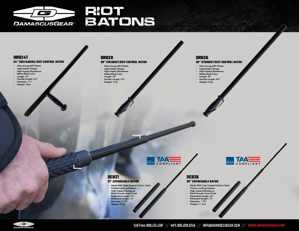 Damascus Gear Riot Control Batons