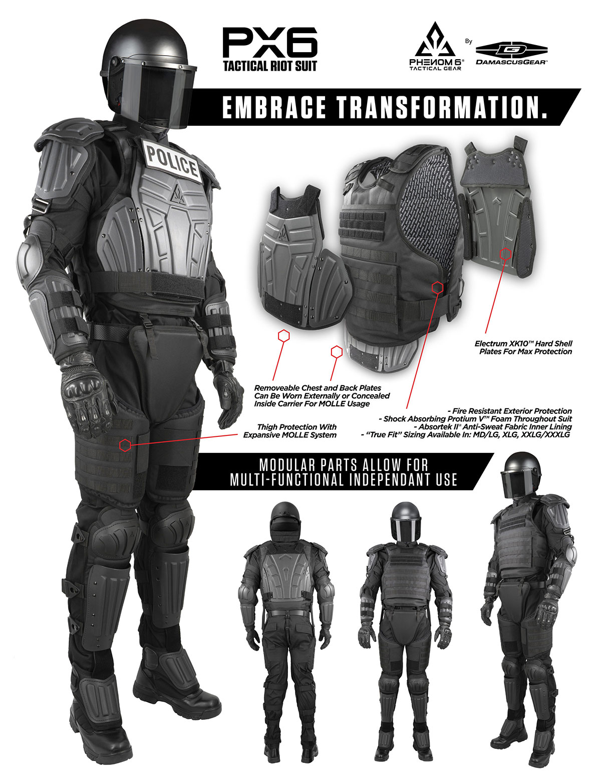 PX6 Tactical Riot Suit - Damascus Gear