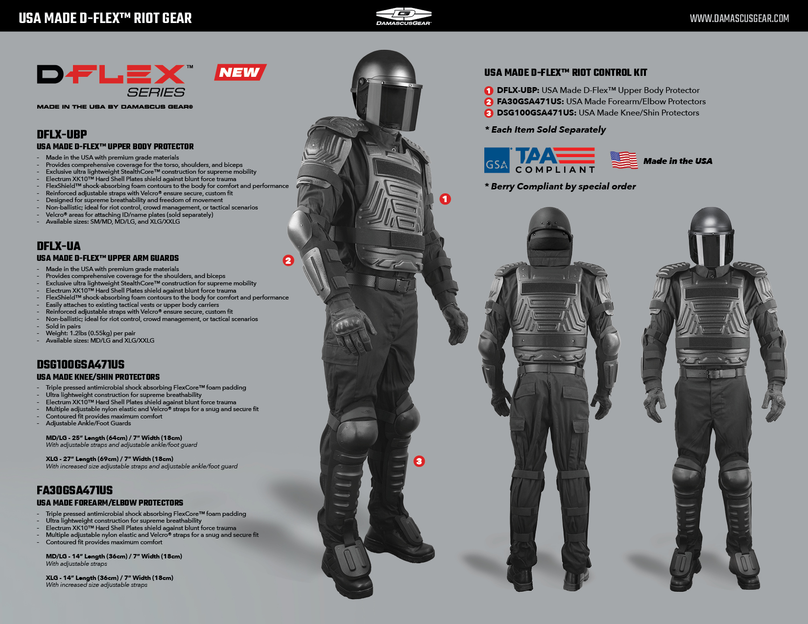 USA Made D-Flex™ Riot Control Kit