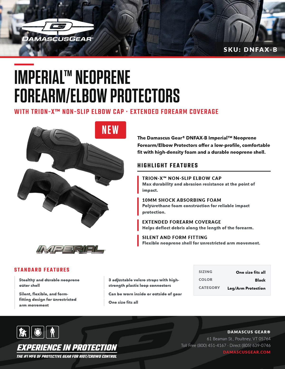 Damascus Gear DNFAX-B Forearm/Elbow Guards